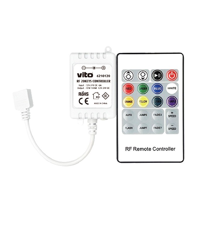 IR 24 KEYS CONTROLLER MAESTRO-1 12-24V DC MAX 144 FOR RGB LED STRIP ...